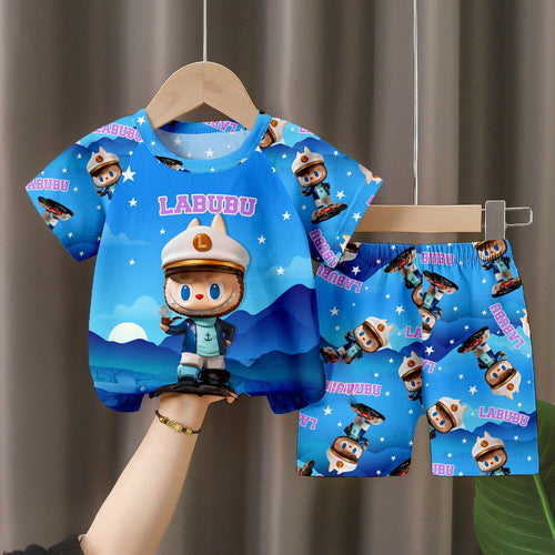 LABUBU Baby Pajama Set - Soft Milk Silk Kids Sleepwear