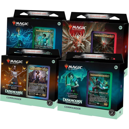 Magic: The Gathering TCG Duskmourn: House of Horrors Commander Deck Bundle - 4 Decks