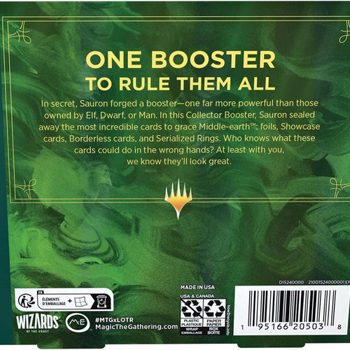 Magic: The Gathering The Lord of The Rings: Tales of Middle-Earth Collector Booster Box - 12 Packs + 1 Box Topper Card