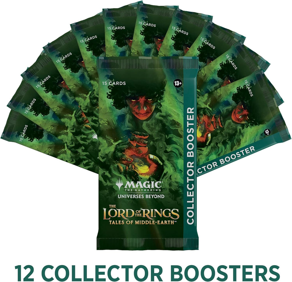 Magic: The Gathering The Lord of The Rings: Tales of Middle-Earth Collector Booster Box - 12 Packs + 1 Box Topper Card