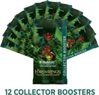 Magic: The Gathering The Lord of The Rings: Tales of Middle-Earth Collector Booster Box - 12 Packs + 1 Box Topper Card